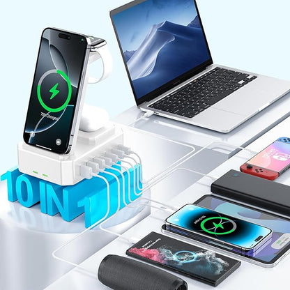 300W Charging Station for Multiple Devices Apple, Zutspzss 10 in 1 Wireless - Image 2