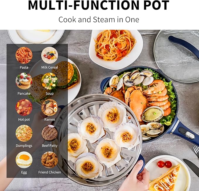 3-Quart Electric Hot Pot & wok Nonstick - Image 4