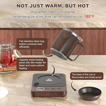 Coffee Mug Warmer & Mug Set for Desk, Smart Coffee Cup Warmer - Image 2