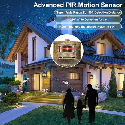 XANGQAN Bronze Outdoor Motion Sensor Lights - Image 2