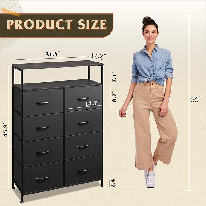 WLIVE Fabric Dresser for Bedroom - Image 3