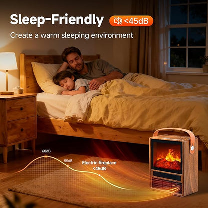 FLAME&SHADE Portable Electric Fireplace Heater - Image 5