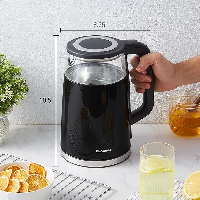Elite Gourmet EKT8717 1.7L Dual Wall Cool Touch Electric Tea Kettle, - Image 7