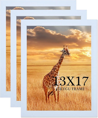 TKYGU 13x17 Picture frame Set of 3, wooden frame white by TKYGU