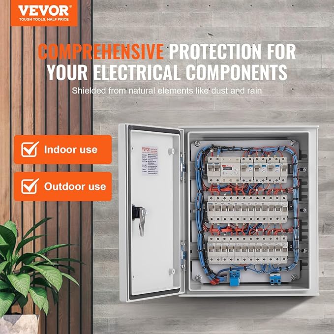 VEVOR Electrical Enclosure Box, Fiberglass Junction Box, IP66 Waterproof & - Image 2