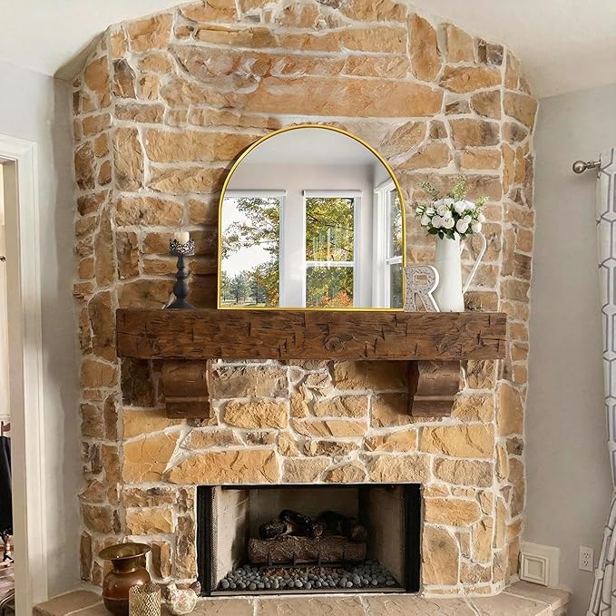 CIRCUMI Arched Wall Mirror, Metal Frame, Large Size - Image 5