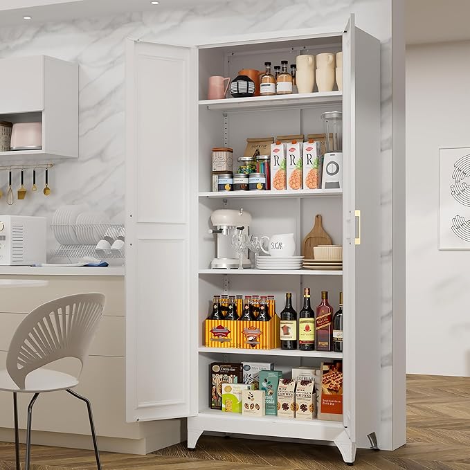 Kitchen Pantry Storage Cabinets, Utility Kitchen Cupboard, Large Steel Cabinets - Image 6