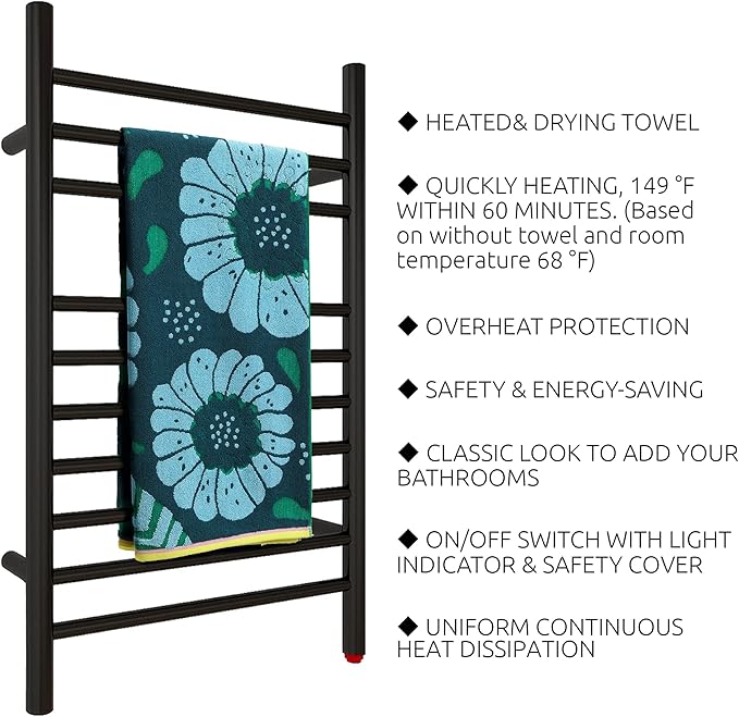 HEATGENE Towel Warmer, Compact Electric Towel Warmer - Image 3