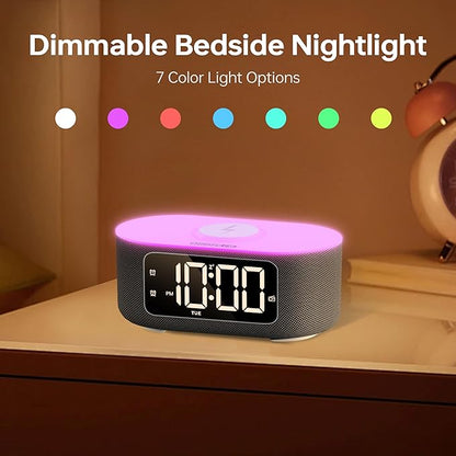 JALL Fabric Alarm Clock for Bedroom, - Image 6