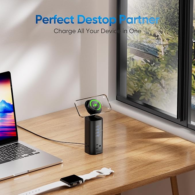 Flat Plug Surge Protector Tower, TenTrend Power Strip Tower - Image 5