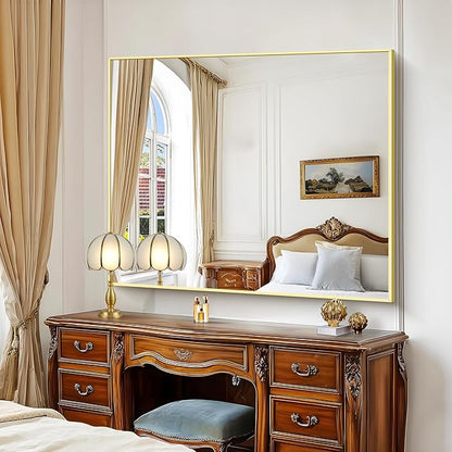 40x48inch Gold Bathroom Mirror, Large Rectangular Wall Mirrors - Image 4