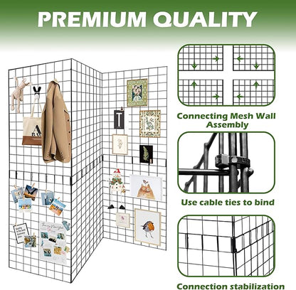 Koretech Grid Wall Panels 3 Pcs, Commercial Grade Gridwall Panels, Metal Grid - Image 4