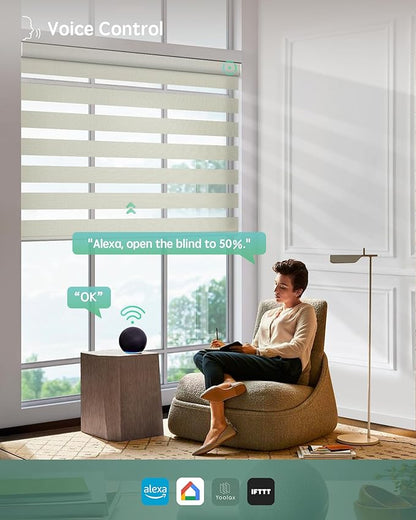 Yoolax Motorized Zebra Blinds Compatible - Image 3