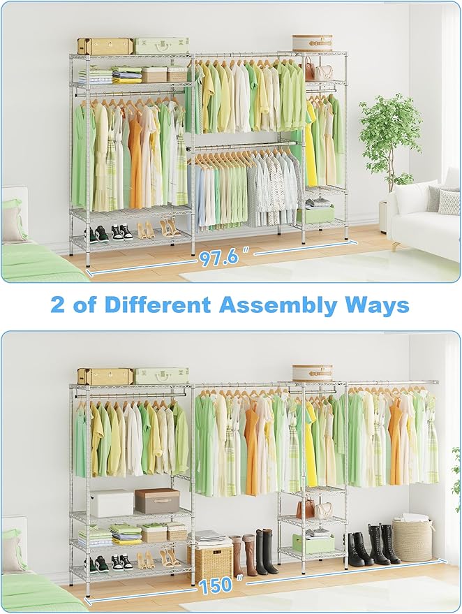 Ulif E11 Heavy-Duty Garment Rack, Metal Freestanding Clothes Rack and Closet - Image 4