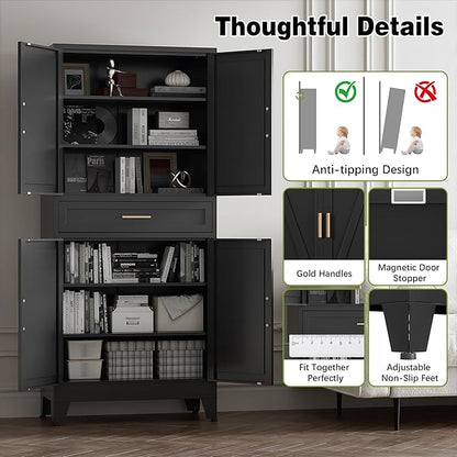 COFaR 71" Tall Metal Storage Cabinet - Image 6