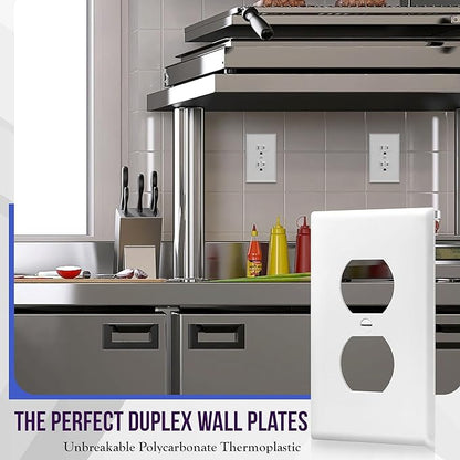ENERLITES Duplex Wall Plates Kit, Electrical Outlet Covers, Standard Size - Image 3