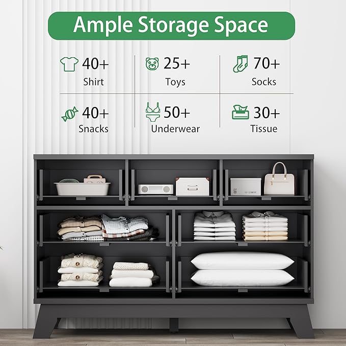 Xixini Fluted Dresser for Bedroom - Image 3