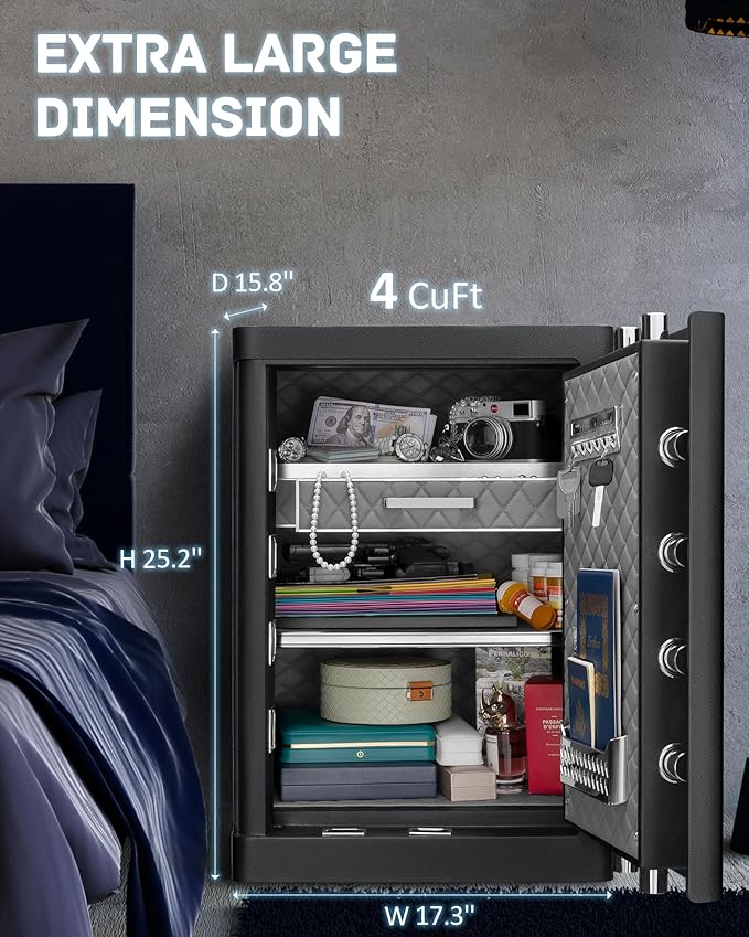 Luxury Large Biometric Safe, Jewelry Safes - Image 2