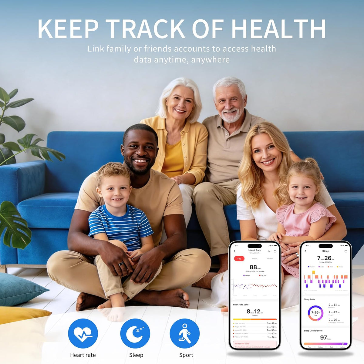 women men smart ring health tracker, sleep exercise, package contents