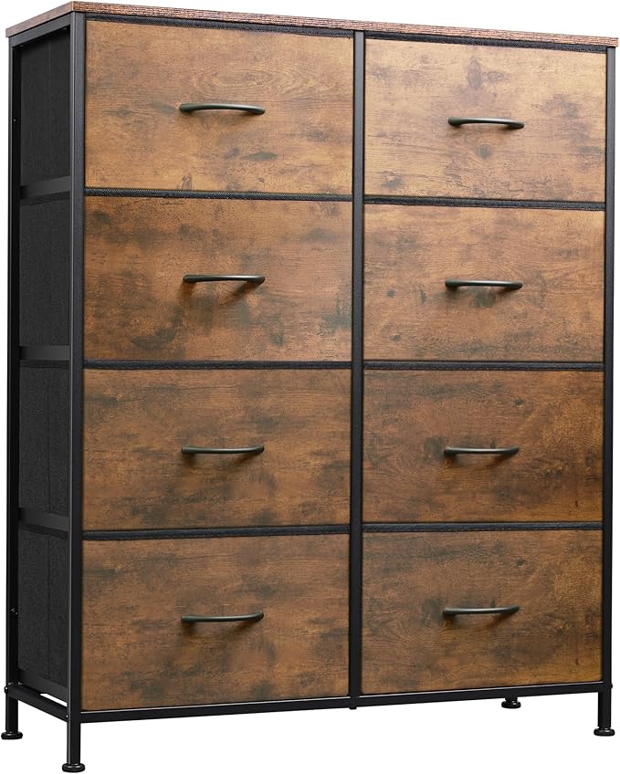 WLIVE Fabric Dresser for Bedroom, Tall Dresser by WLIVE