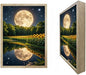 URVIP LED Glowing Photo Frame, 3D Starry-Sky Blue Moon Wall Art, 9x12 Inches by URVIP