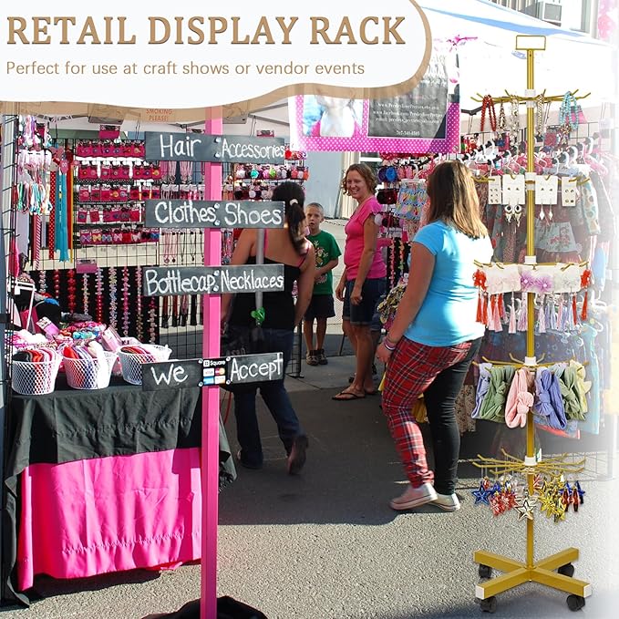 Exttlliy Retail Display Stand 5 Tier Metal Spinning Display Rack - Image 5