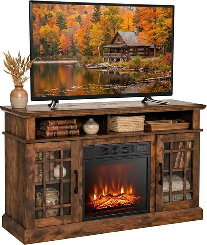 SIMOE Fireplace TV Stand for 55 TV, 48 Inch Stand by SIMOE