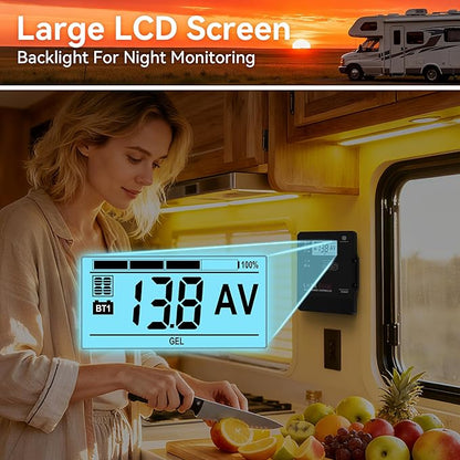 Solar Charge Controller with Flush Mount Design, 6 Stage Charging with LCD - Image 4