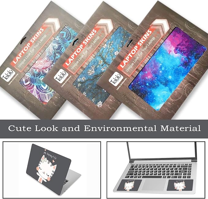 Laptop Skin Sticker Decal, Decorative Waterproof Removable, Cute Cat - Image 6