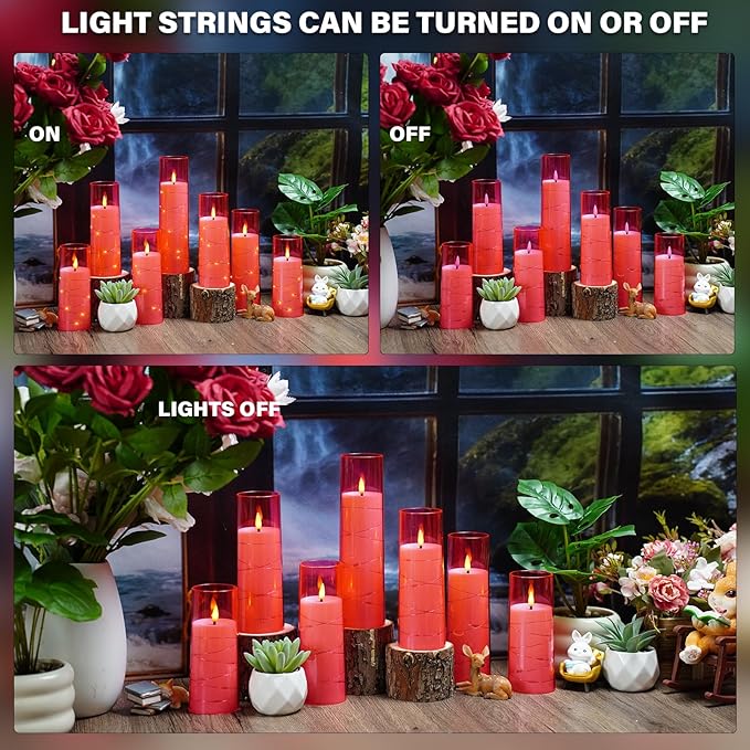 Flickering Flameless LED Candles, Battery Operated Candles 9 Pcs - Image 4