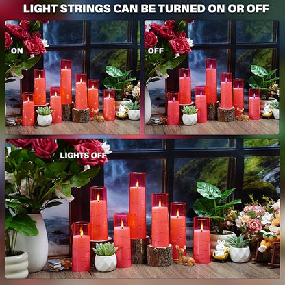 Flickering Flameless LED Candles, Battery Operated Candles 9 Pcs - Image 4