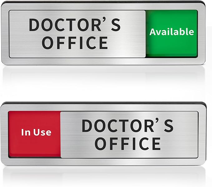 Doctor's Office Sign, Do Not Disturb- In Use/Available Slider Signs by Abudada