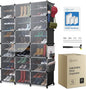 Shoe Organizer Cabinet Up to 72 Pairs, Shoe Closet-Covered Shoe Rack by CUBEDIY