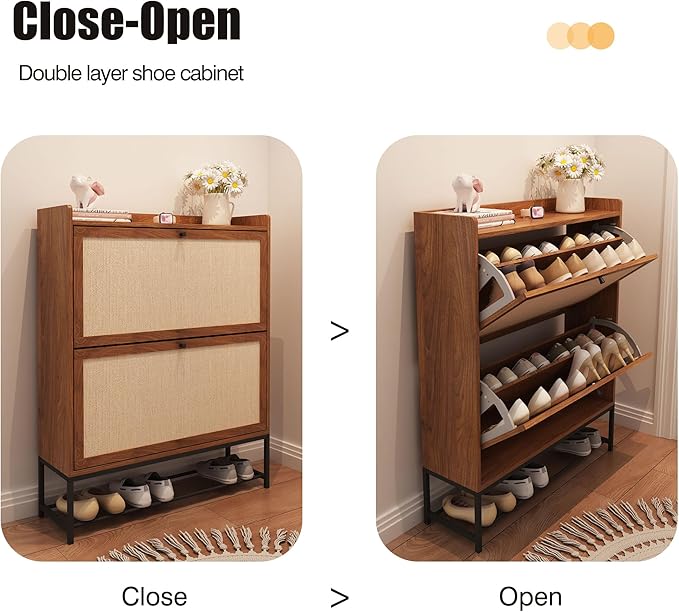AVZEAR Narrow Shoe Storage Cabinet - Image 5