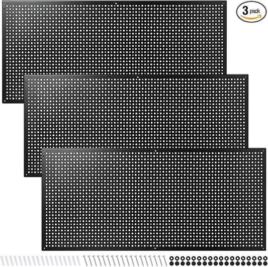 Daanxw Peg Board, 3 Pack 16-Inch X 36-Inch Heavy Duty Steel Pegboard, Heavy by Daanxw