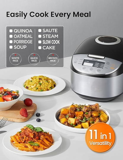 COMFEE' Rice Cooker 12 Cups Cooked/6 Cups Uncooked, Portable Non-Stick Rice - Image 2