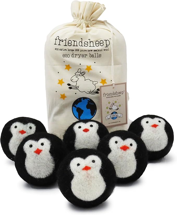 Friendsheep Wool Dryer Balls, Organic Reusable Fabric Softener Alternative by Friendsheep