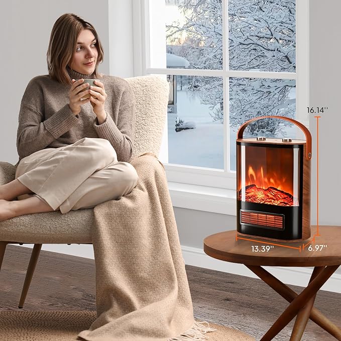 ROVSUN 1500W Electric Fireplace Stove - Image 6