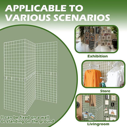 Koretech Grid Wall Panels 3 Pcs, Commercial Grade Gridwall Panels, Metal Grid - Image 6