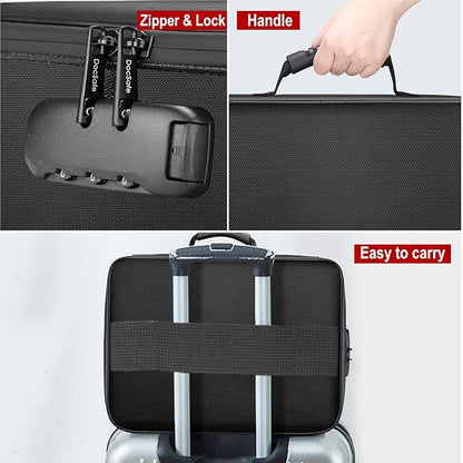 DocSafe Document Bag with Lock, Fireproof 3-Layer File Storage Case with - Image 7