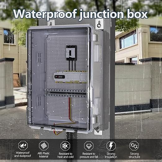 ABS Electrical Junction Box, Ventilated Design, Cable Grommets, IP65 Waterproof - Image 3