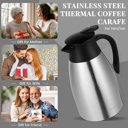 51 Oz Thermal Coffee Carafe, Stainless Steel Insulated Vacuum coffee crafts to - Image 7