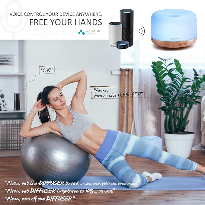ASAKUKI Smart Wi-Fi Essential Oil Diffuser, App and Voice Control Compatible - Image 4