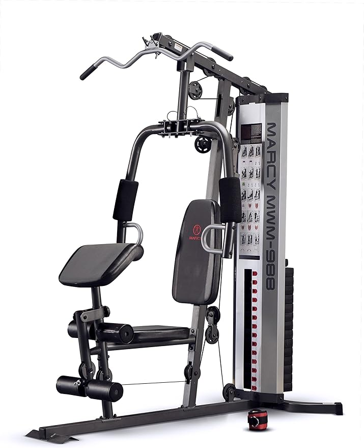 Marcy MWM-988 Multifunction Steel Home Gym 150lb Weight Stack Machine - Image 7