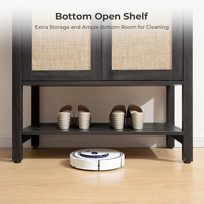 SICOTAS Rattan Shoe Storage Cabinet - Image 5