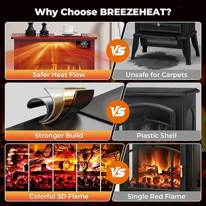BREEZEHEAT 23" Electric Fireplace Stove - Image 7