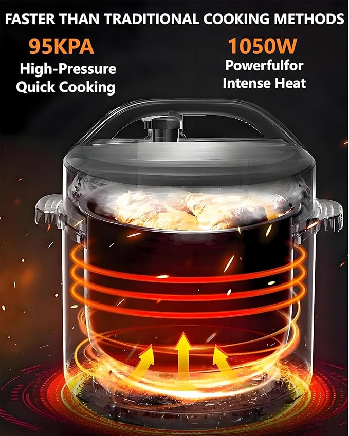 Electric Pressure Cooker, 6 Liters, Slow Stew Pot - Image 4