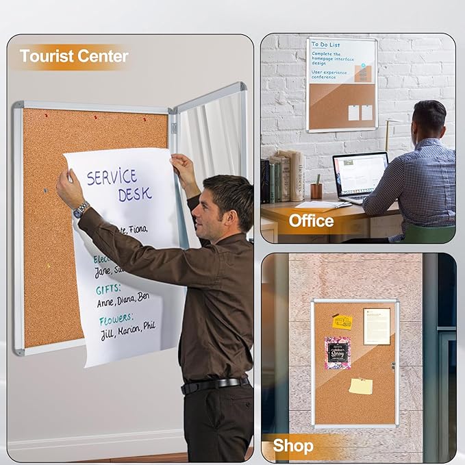 36"x24" Outdoor Enclosed Bulletin Board - Image 7