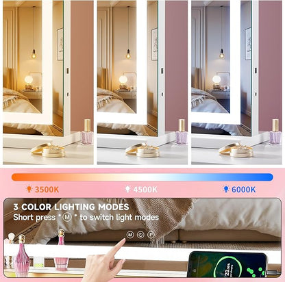 Vanity Mirror with Lights, Dimmable 3 Modes, Memory Function, Smart Touch - Image 6
