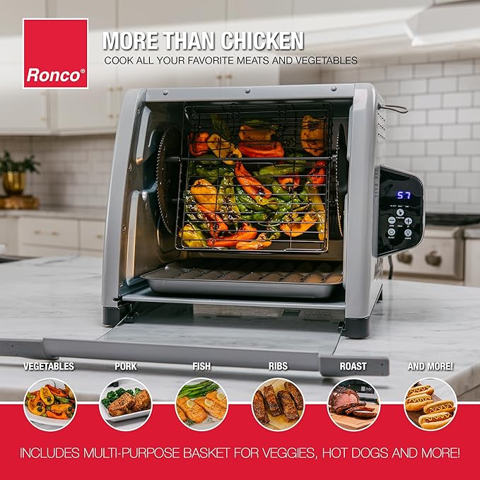 Ronco 6000 Platinum Series Rotisserie Oven, Digital Display, 12-Pound Capacity - Image 4